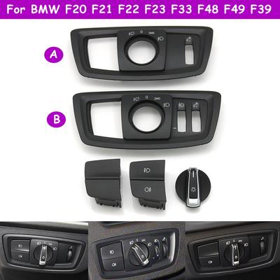 F20 F21 F22 F23 F48 F49 F39 Car Headlight Switch Panel HeadLamp Rotary Front Rear Foglight Button Cover For BMW 1 2 X1 X2 Series
