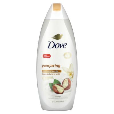 Dove, Purely Pampering, Body Wash, Bambucké máslo s teplou vanilkou, 22 fl oz (650 ml)