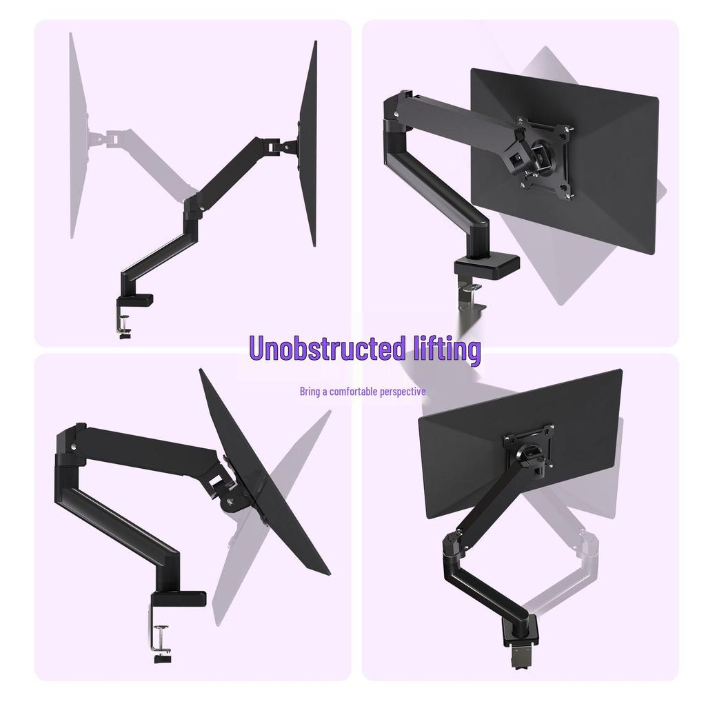 Adjustable Clip-On Desktop Monitor Stand with 360° Rotation