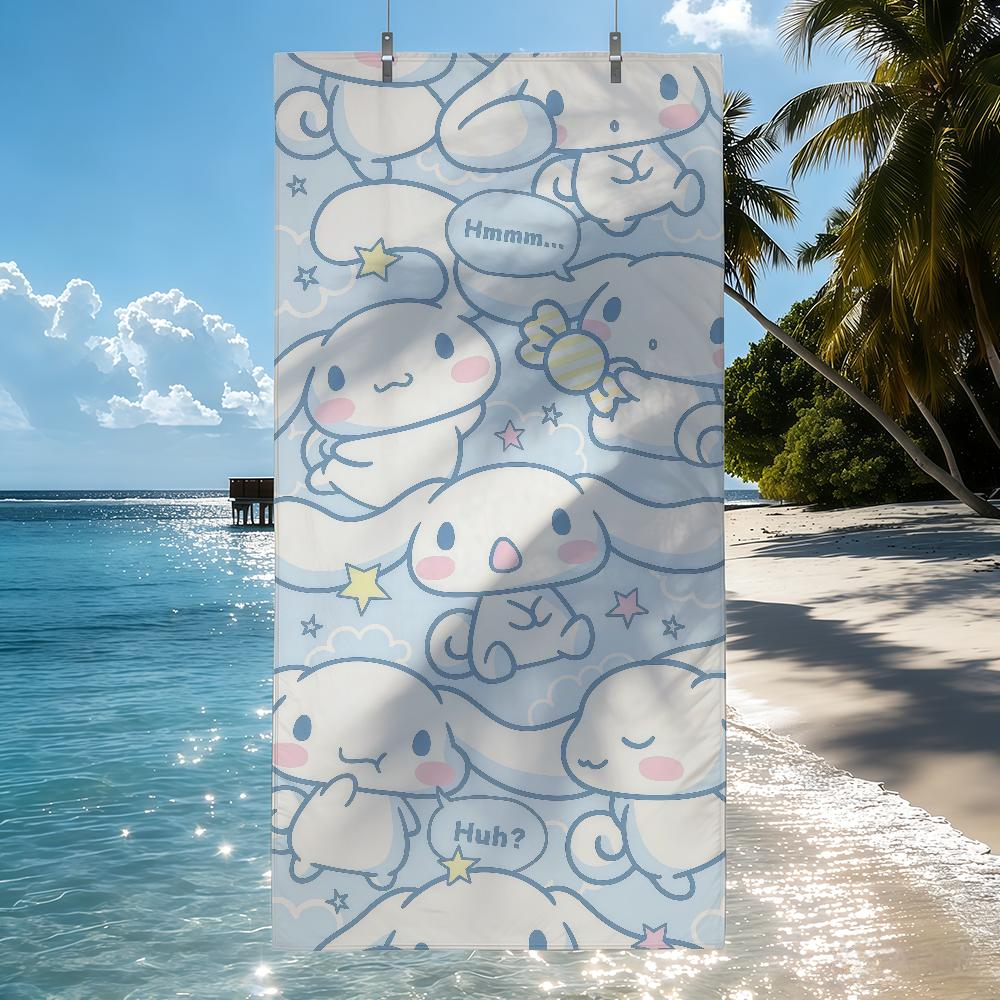 Sa C-Cinnamoroll cute Towel Quick Drying Beach Towels Are Suitable For Swimming Pools Camping Yoga And The Gym
