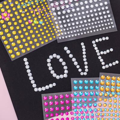 1Sheet 165Pcs 3456Mm  Stickers Jewels Stickers Self Adhesive