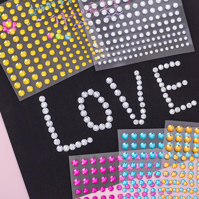 

1Sheet 165Pcs 3456Mm Stickers Jewels Stickers Self Adhesive белый