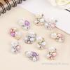10Pcs Five-Petal Flowe Rhinestone Pearl Flatback Buttons Wedding Decoration DIY Clothing Scrapbooking Crafts Accessories
