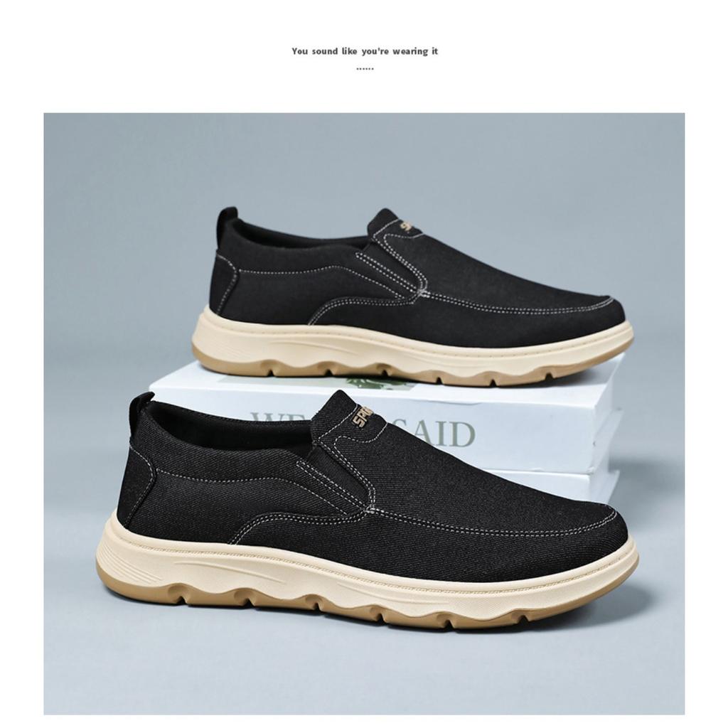 Men's Shoes In Summer, Breathable Old Beijing Cloth Shoes, Lightweight and Casual Shoes with Shallow Mouth, Single Shoe Men's Shoes