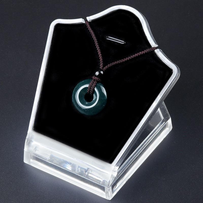 Agate Stone Peace Clasp Necklace Doughnut Woven Pendant Men'S And Women'S Jewelry Small Gifts