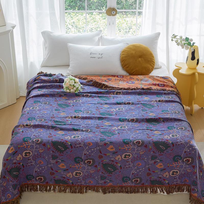 Multi-layer Cotton Gauze Throw Blanket Machine Washable Towel Quilt Summer Sofa Office Nap Air Conditioning Cover Blanket Household Sofa Towel