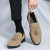 Fashion Classic Men's Casual Loafers Driving Shoes Moccasin Fashion Male Comfort Autumn Suede Leather Shoes Men Lazy Tassel Dress Shoes
