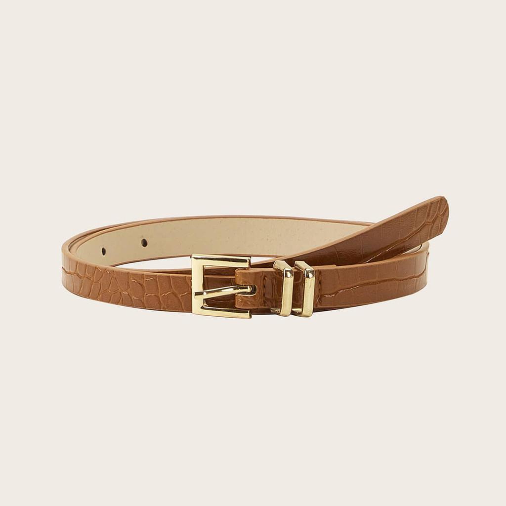 Crocodile Textured Womens Fashion Belt With Alloy Buckle For Business And Casual Wear