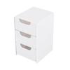 1 Juego de Caja de Almacenamiento de Escritorio Modular Organizador de 3 Cajones Cajones de Escritorio Resistentes a los Arañazos para Joyería Papelería Cosméticos Almacenamiento Y