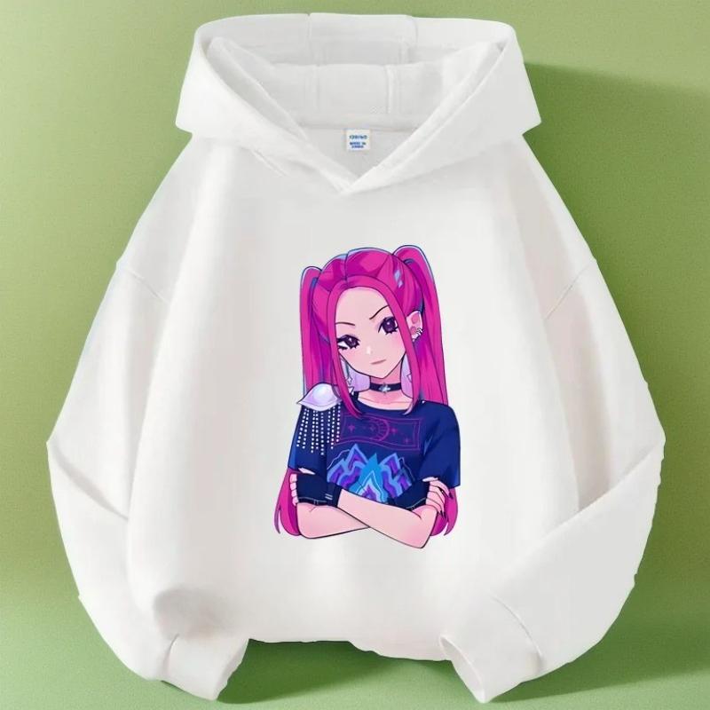 Hoodies Sweatshirts Girls Hoodies Girls Long Sleeves Children's Prints Comfortable Hoodies Fashionable Pullovers Children's Tops