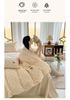 Washable Cartoon Cotton Embroidery Duvet, Bed, and Fitted Sheet Set - Soft, Fluffy Cloud Design for Dormitories.