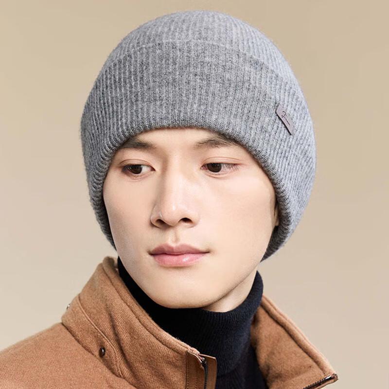 JIUMU Men's Double-Layer Wool Knit Beanie