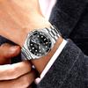 Trendige Herren-Quarzuhr mit drehbarer Lünette, Wasserdichte Armbanduhr
