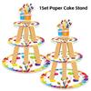 Graffiti Painting Theme Three-Layer Paper Cake Stand Cake Dessert Ornament Party Decorations
