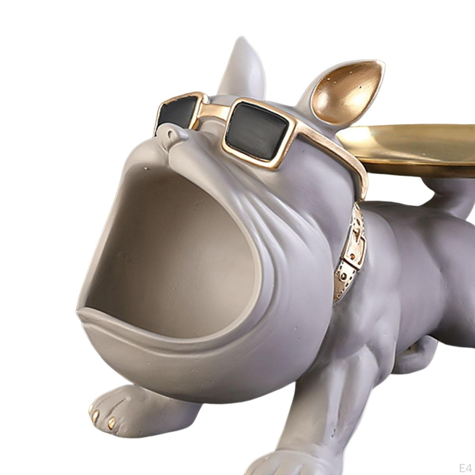 Статуя собаки домашняя фигурка из смолы скульптура украшения разное контейнер для ключей — фото 5