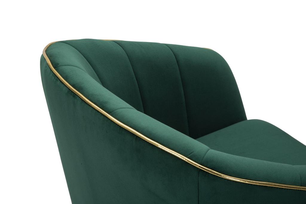 Armchair Paris Green Gold Cm 62X58X78