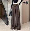 Damen Palazzo-Hose mit hoher Taille und Schnürung, Design Frühling/Sommer 2026, Figurschmeichelnder Fall, Bodenlang, Lässiger Vielseitiger Stil.