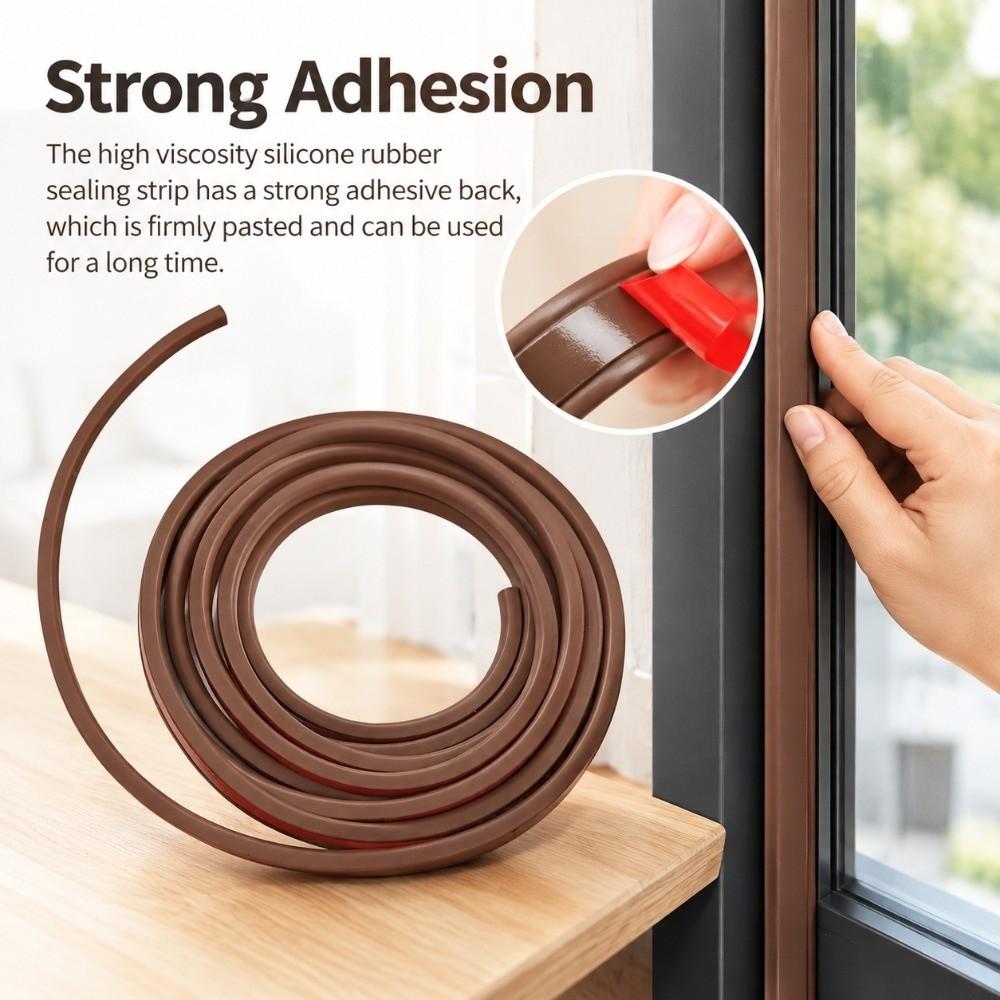 14mmx12mm Door Seal Strip Self Adhesive Sound Insulation Strip Weather Stripping Gap Filler