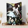 Steins;Gate printed throw blanket—lightweight,soft,warm;versatile blanket all seasons—perfect air-conditioning throw,nap blanket