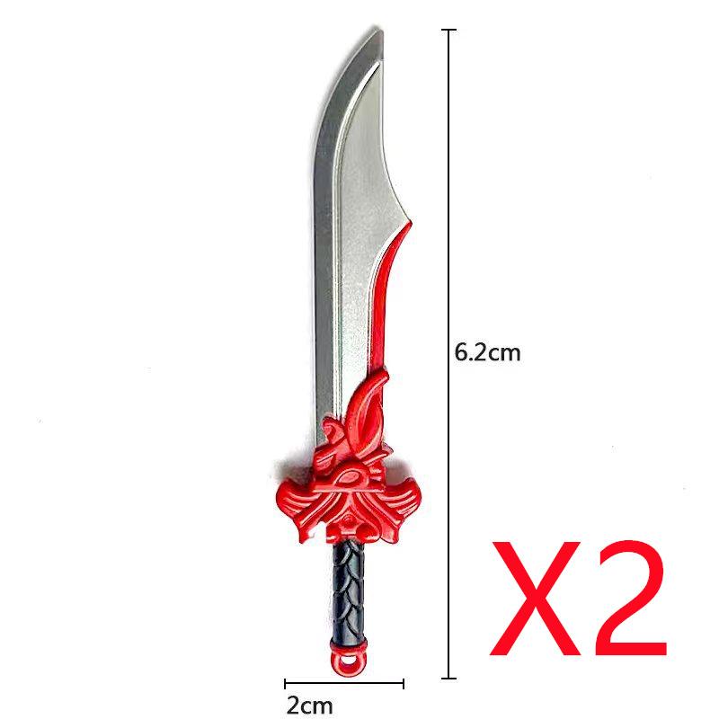 MOC Military Medieval Building Blocks Accessories Soldier Figures Bicolor Weapons Crossbow Sword Helmet Tomahawk Toy Gift X006