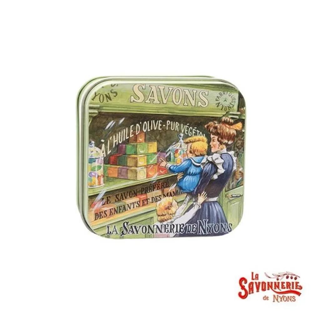 La Savonnerie De Nyon Tin Case Soap 100g Cotton Flower Scent