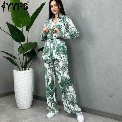 Blusas y camisas de cuello tipo polo de manga larga con estampado de flores y estampado informal para primavera y otoño para mujer