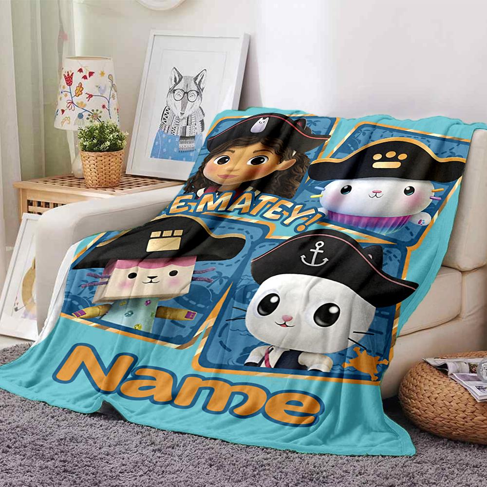 Custom Name Fantasy World Adventure Party Blanket For Couch Bed Plush Cozy Fuzzy Blanket Super Soft Warm Blankets For Fall And Winter 0916233