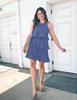 2026 European Sleeveless Patchwork Pleated Hem Women's Dress