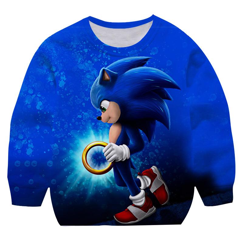

2025 Осінь Зима Толстовки з круглим вирізом Sonic Дитячий Одяг світшот з довгим рукавом Неонатальна толстовка для хлопчиків дівчаток повсякденний топ 5-6 Years