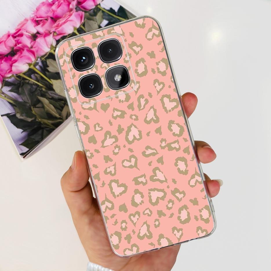 For Xiaomi 14T Pro Case Stylish Flowers Painted Cover 6.67'' Clear Silicone Phone Case For Xiaomi Mi 14T 14TPro Mi14T Soft Shell