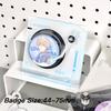 Rotating CD Record Acrylic Badge Ornaments for Anime Character 65mm Badge Pin Display Protective Case Creative Figurines 2025