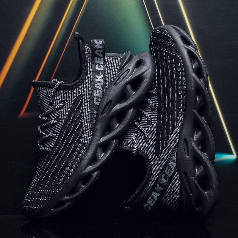 New men's shoes autumn flying knitting outdoor men's running shoes fashion men's shoes sports shoes men's