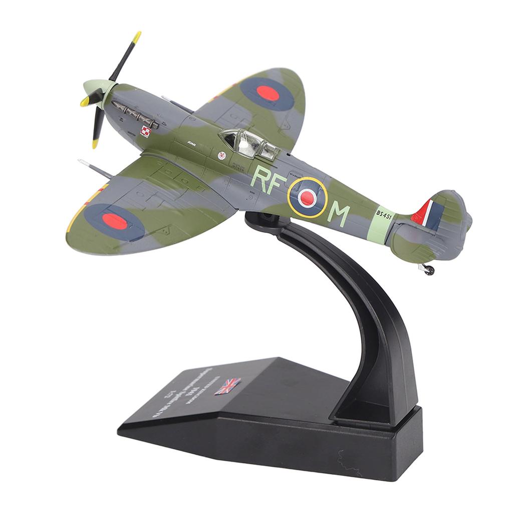 1: 72 Scale Fighter Model Alloy Vintage Simulate Fighter Model with Stand for Kids Collection