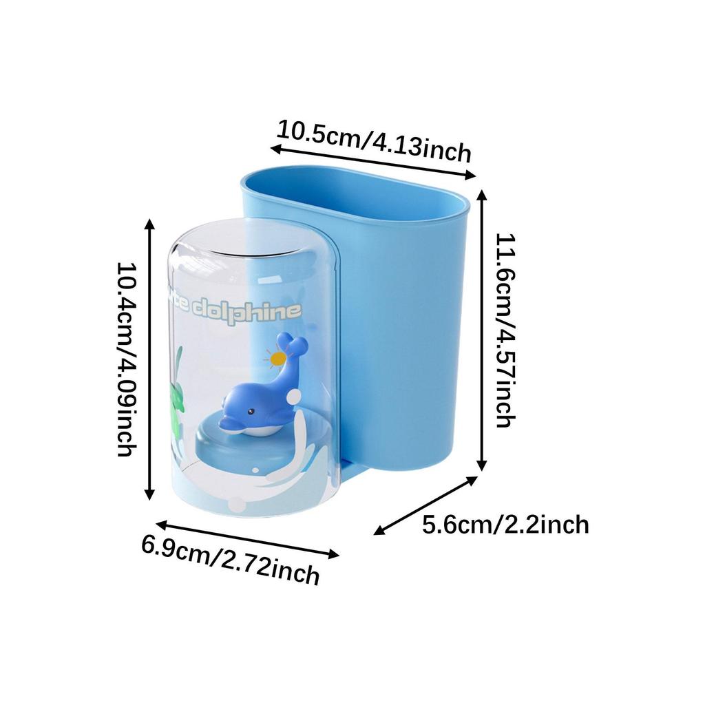 Cartoon Toothbrush Rack Multifunctional Modern Easy to Install Rinsing Cup Stand for Home Apartment Bathroom Hotel Decor