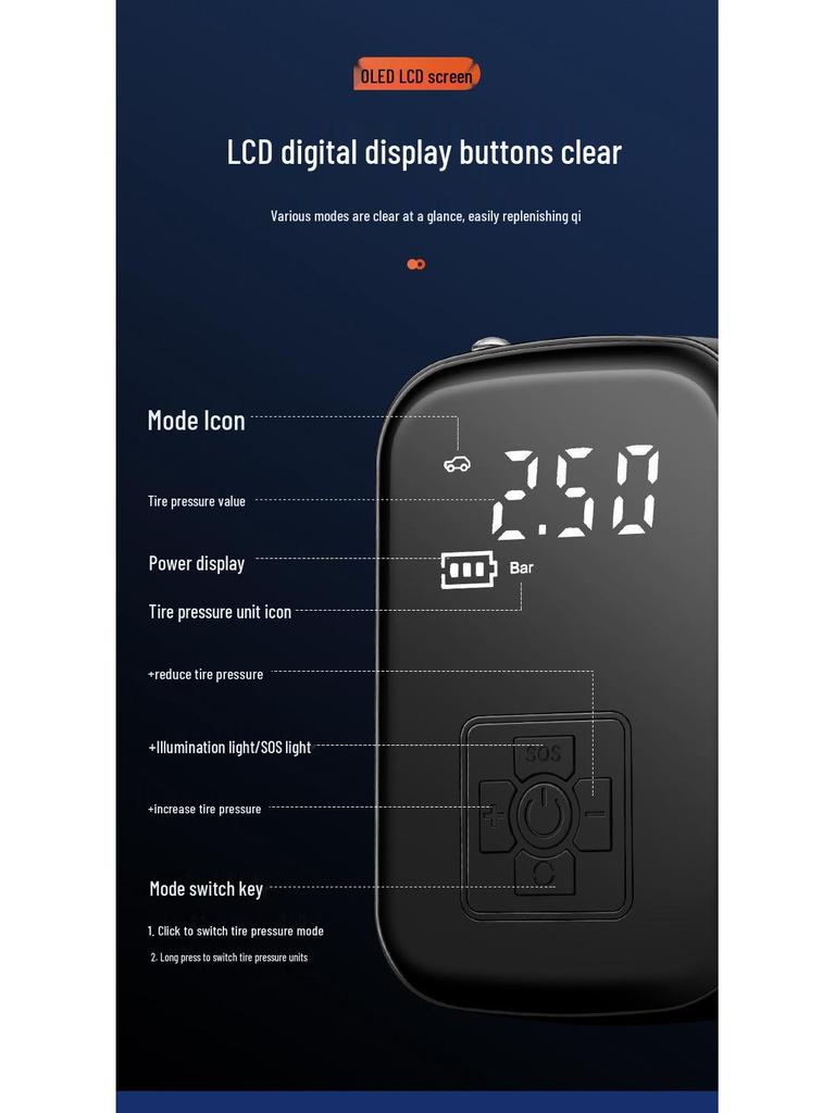 006 Portable Electric Car Tire Inflator Pump