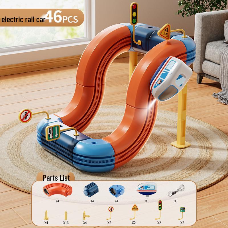 Электрическая трековая машинка Yida Star DIY: Креативный, Изменяемый, 3D Подвесной Трек для Детей - Образовательная Игрушка Подарок