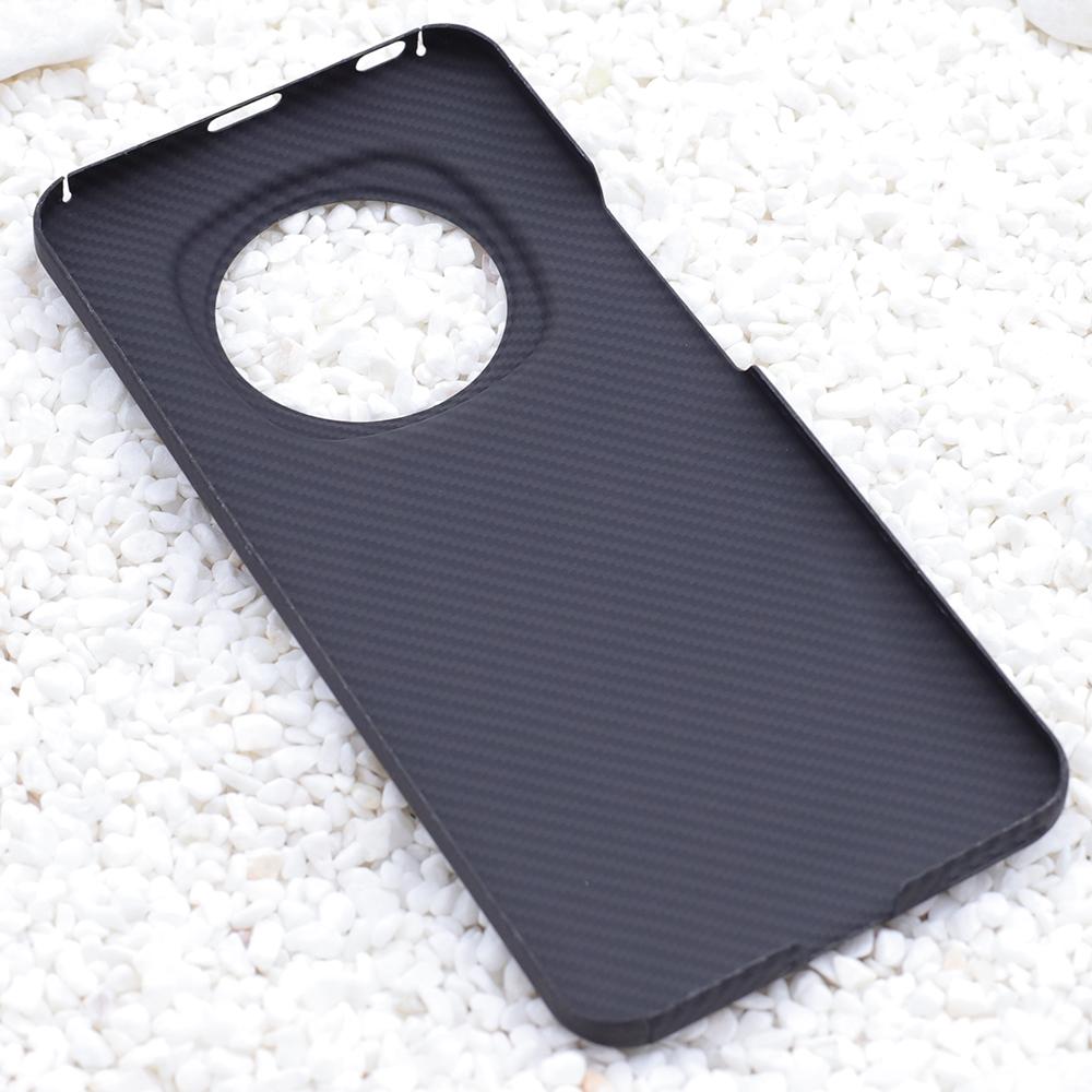 For Honor Magic6 Pro 5G Aramid Fiber Case 600D Fine Texture Slim Phone Cover,Black (Big Lens Hole)
