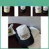 Stylish Summer Baseball Cap With Embroidered Letters For Couples In Black And Beige