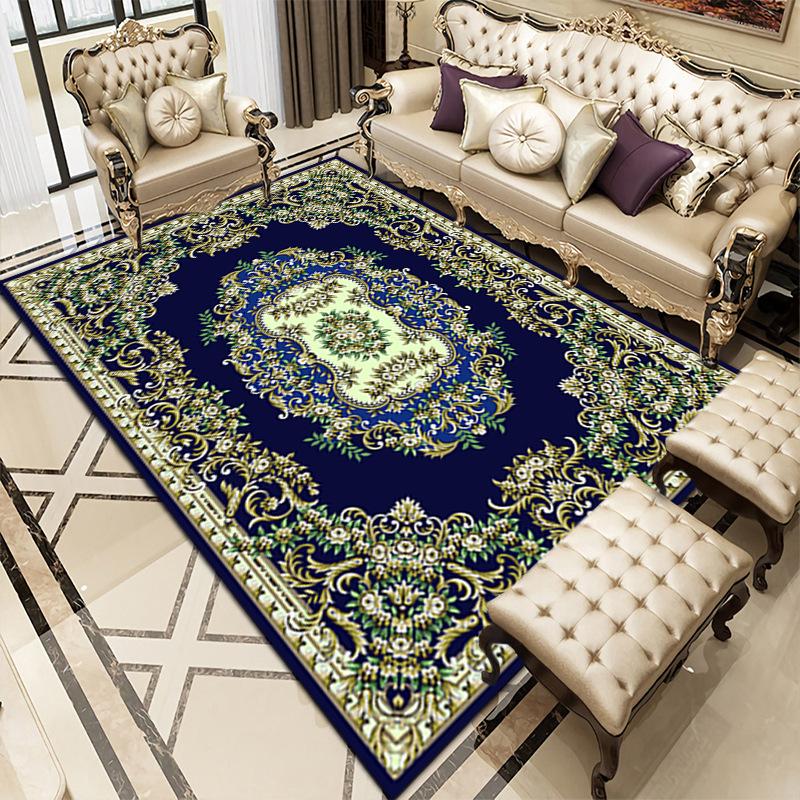 Retro Ethnic Style Carpets for Living Room Persia Bedroom Decor Rug Non-slip Washable Porch Floor Mat Dining Room Lounge Carpet