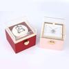 Automatic Flip Bear Flip Ring Box Spinning Design Light Candles Surprise Jewelry Box Surprise Mechanism Reversible Boxs