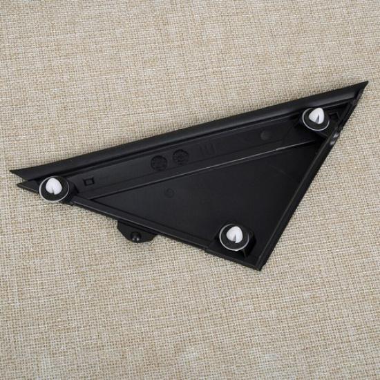 Fit For Fiat 500 Door Mirror Triangle Flag Cover Moldings Right Glossy Black