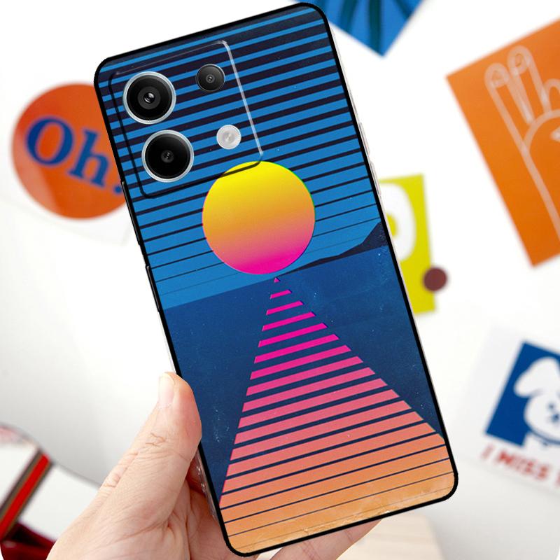 Neon Retrowave 80er Vintage Kunst Hülle Für Xiaomi Redmi Note 13 Pro 10 11 12 14 Pro 11S 12S Hülle Für Redmi 15 12C 13C 14C 10C