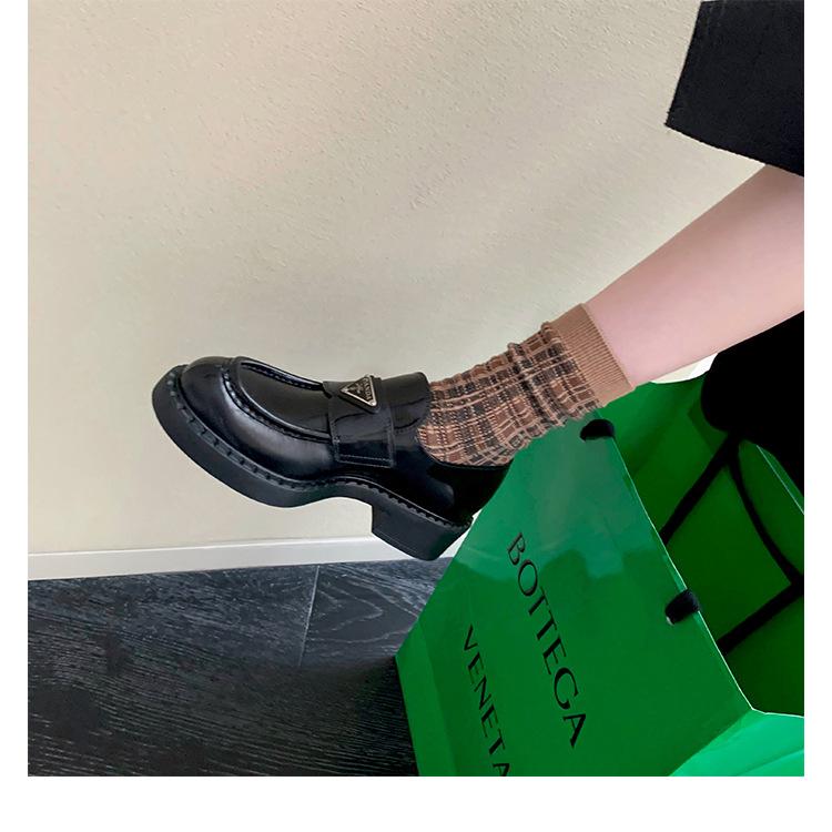 Platform loafers women's 2025 new spring and autumn Oxford single shoes black Japanese JK retro British style small leather shoes