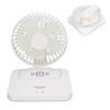 Desk Fan with Wireless Phone Charger USB Rechargeable Foldable Portable Desktop Fan Oscillating Fan with Night Light