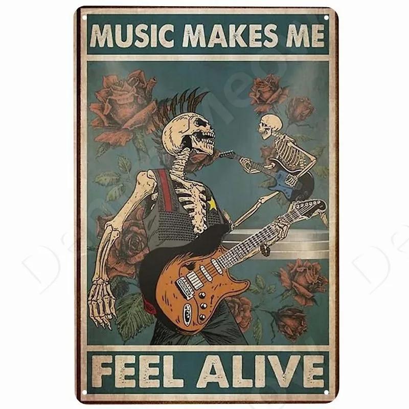 Skeleton Vintage Metal Tin Sign, You and Me We Got This Skull, Retro Plate for Bar, Pub, Cafe, Wall Decor, Love Gifts for Fam