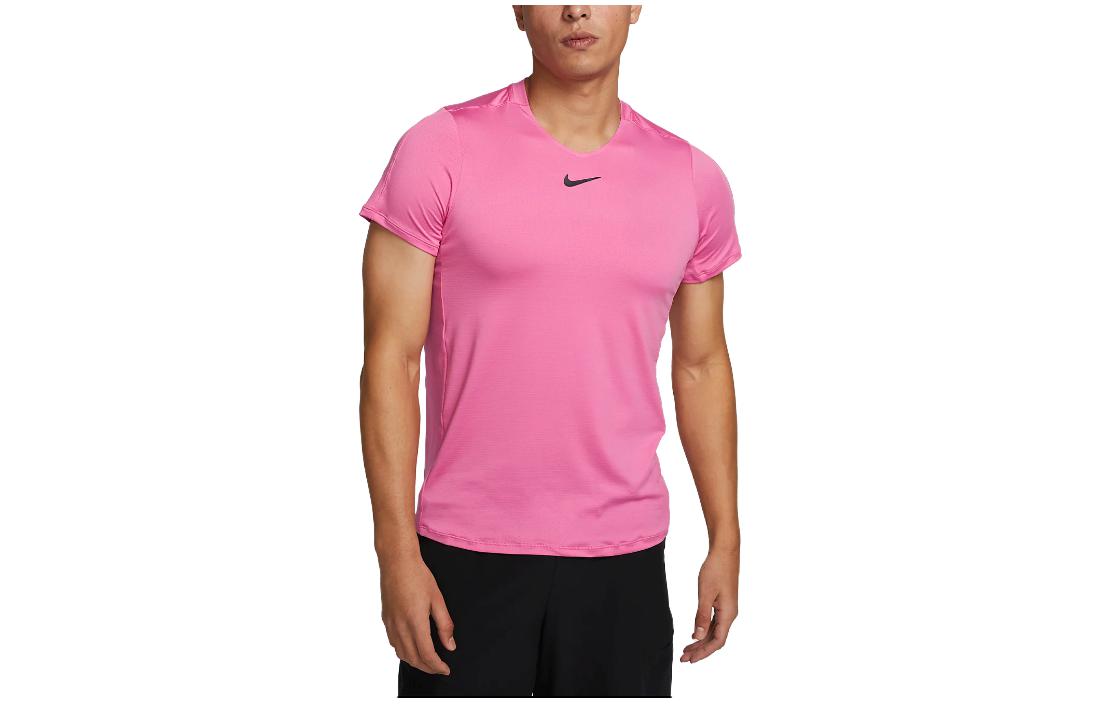 Nike T Shirts Men s Dark Pink Crew Neck Moderate DD8317-684 M
