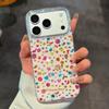 3D Transparent Glitter Embossed iPhone 17 Pro Max Spring Cover with Large Camera Slot