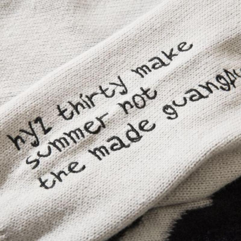 Punk Smiley Knitted Sweater Autumn Oversize Loose Men's Jumper Casual Hip Hop Street Long Sleeve Pullover