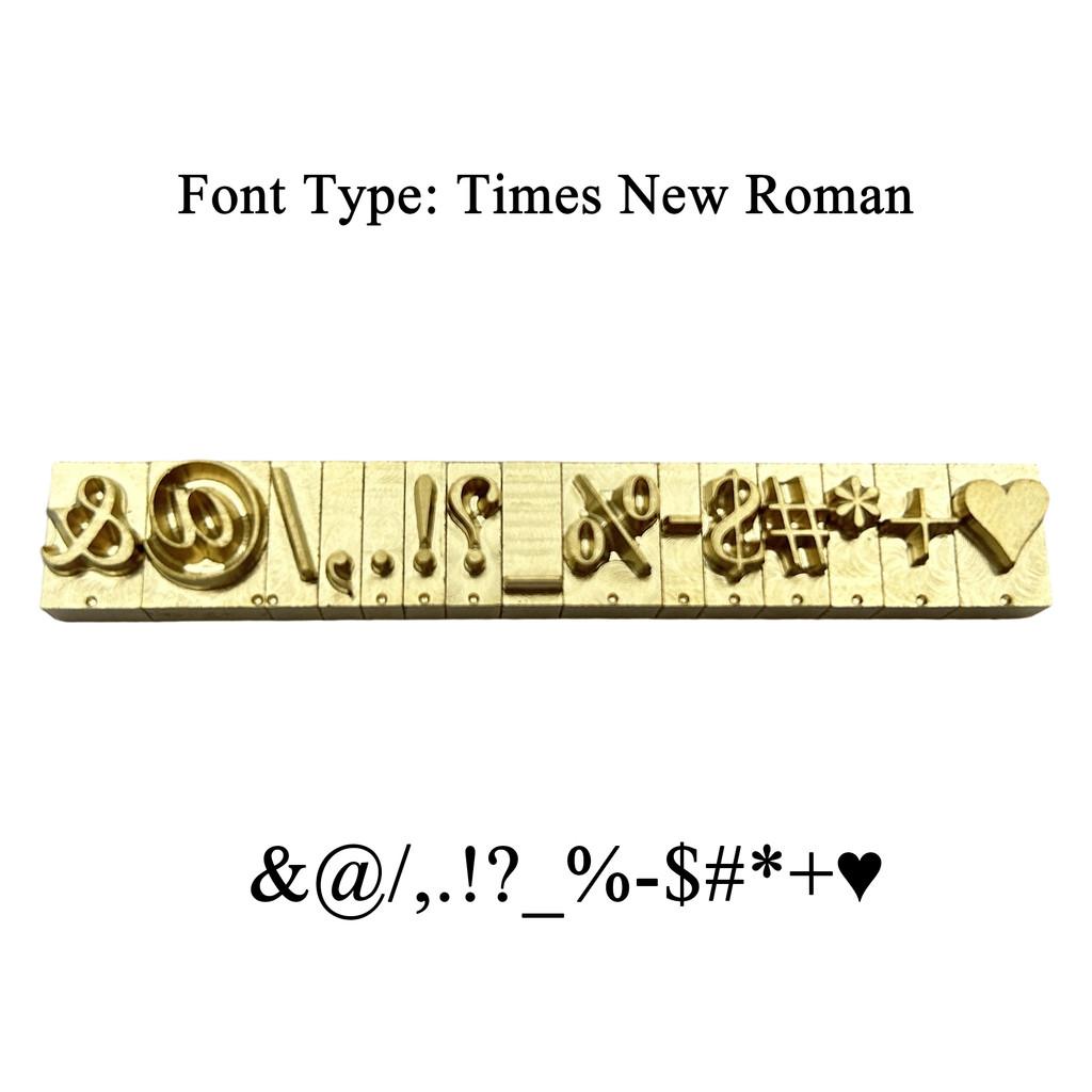 Mosazná raznice abecedy | 26 velkých + malých písmen, 10 číslic, 20 symbolů | Přizpůsobitelný nástroj pro ražení a bronzování peněženek/pouzder na telefony