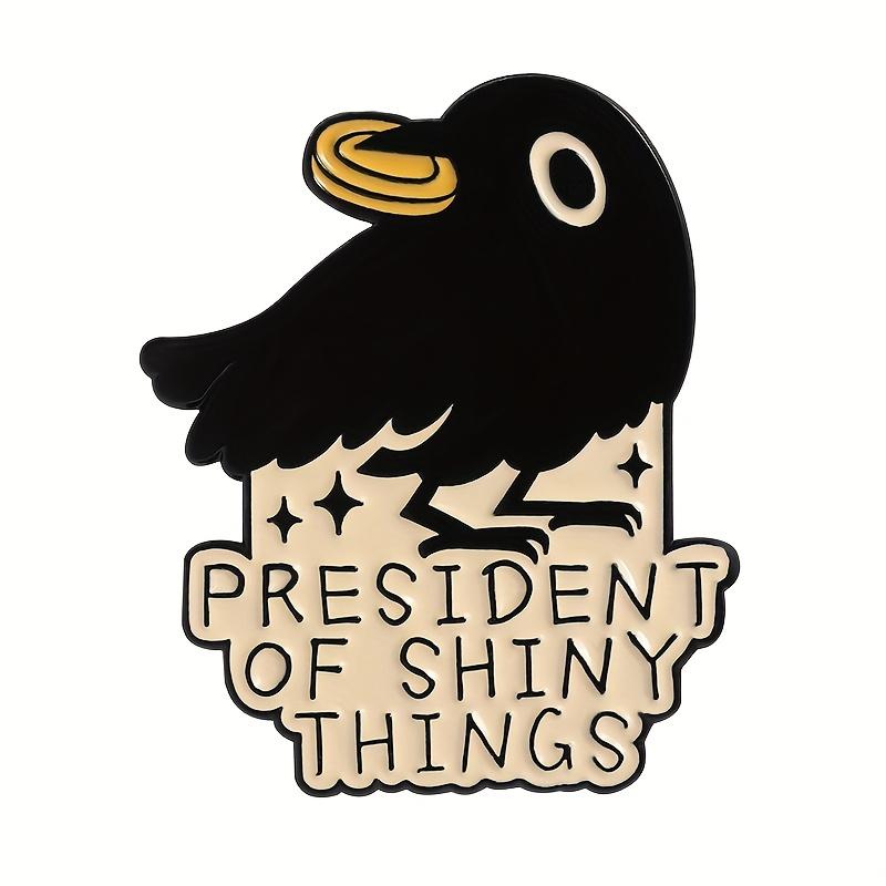 

1pc Cute black bird pin -Alloy Metal Brooch for Jackets, Bags, Hats - Gifts for Women, Bird Lovers, Everyday Accessories